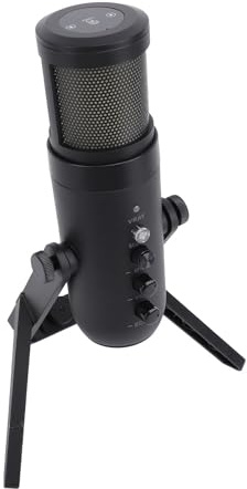 Microfono da Gioco Qualità Audio Migliorata Microfono a Condensatore USB per PC per Interazioni di Gioco e Streaming Live con Effetti di Luce Colorati per Streamer e Spettatori
