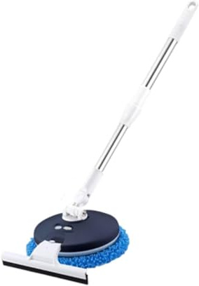 Ioensy Escoba Rotativa Automática Eléctrica Inalámbrica con Mango Ajustable, Uso Versátil para Limpiar Pisos, Ventanas Y Paredes, Azul con Limpiaparabrisas