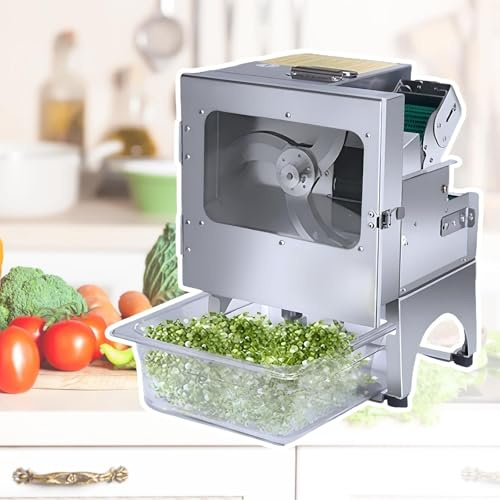 PRECISTECH Equipo De Corte De Verduras Industrial, Cortadora De Cebolletas Y Apio, Motor 200 W, Procesamiento Alimentos Comercial