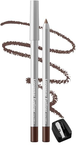 Erinde Eyeliner Wasserfest, Matt Braun, Bis zu 16H Langanhaltend Kajal, Wischfest & Hochpigmentiert, Cremige Geschmeidige Textur, Präziser Auftrag, Mit Integriertem Anspitzer, Anspitzbar, Vegan, #03