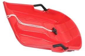 mophrati Schneeschlitten, Snowboard Schlitten, Slider, Rodel mit Griffen, robust und vielseitig, ideales Wintergeburtstagsgeschenk für Kinder, Jungen und , Rot , 65 x 40 x 13 cm