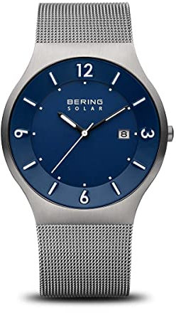 BERING Herren Uhr Solar Movement - Solar Collection mit Edelstahl und Saphirglas 14440-007