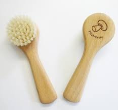 Mushroom Brush with Handle, Natural Pig Bristle, 5-Inches Long, Nessentials