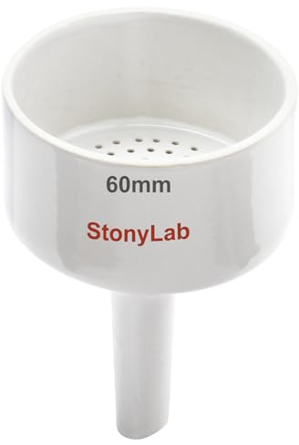 stonylab Buchner Embudo de Porcelana 60 mm, Embudo de Filtro Buchner de Porcelana OD 6cm ID 5.4cm para Laboratorio