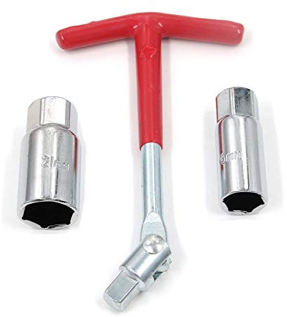 Mironey T-Griff Universal Zündkerzenschlüssel Steckschlüssel Universal Gelenk-Zündkerzenschlüssel 5/8 Zoll 13/16 Zoll Entferner Installer