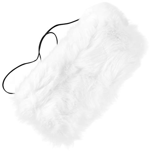 Faux Fur Hand Muffs Fox Warm Winter Muffs Winter Hand Warmer for Women Girls White