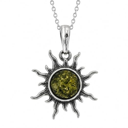 Ciondolo a forma di farfalla in vera ambra baltica e argento sterling, senza catena, GL362, Pietra Argento sterling Resina, Ambra