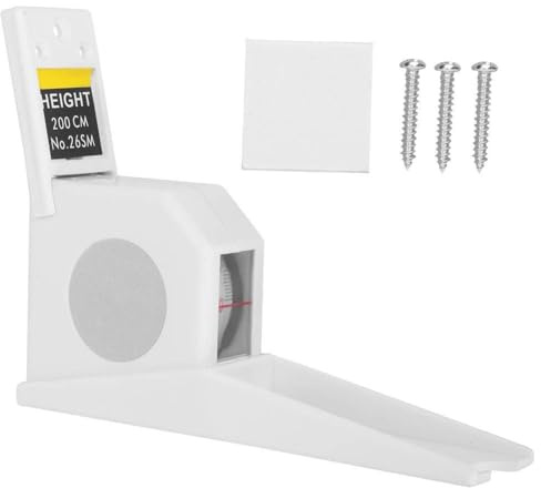 Dpofirs Höhen Messband, 2m / 6.6ft Meter Wandmontiertes, Metrisches Stadiometer für Erwachsene und Kinder Lineal aus Metall zur Höhenmessung, Stricken Handwerk Körperm