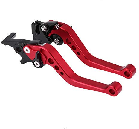 Yosoo Health Gear CNC Aluminum Brake and Clutch Lever Handle for Most Motorcycles (Red)