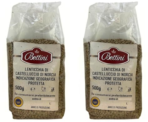 Lentilles IGP cultivées à 1500 mètres d'altitude à Castelluccio di Norcia sans aucun traitement parasitaire - 2 x 500 gr