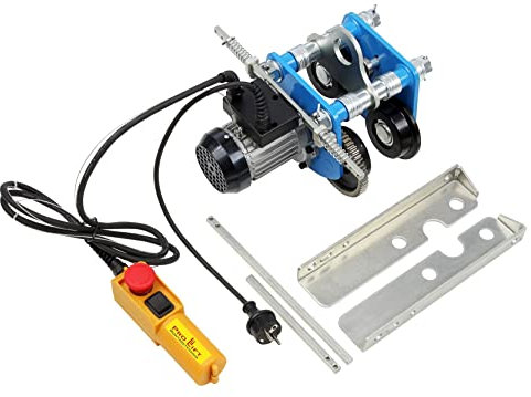 Pro-Lift-Montagetechnik Elektrische Laufkatze 999kg Tragkraft für Seilwinde Kettenzug mit Antrieb 230V