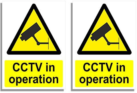 1/2/4/6/10PK CCTV Sign CCTV In Operation Sign CCTV Stickers 20 x 15cm CCTV Signs Outdoor Indoor Security CCTV Signage Warning Signs Self Adhesive CCTV Sticker Safety Sign – Rubigo (2)