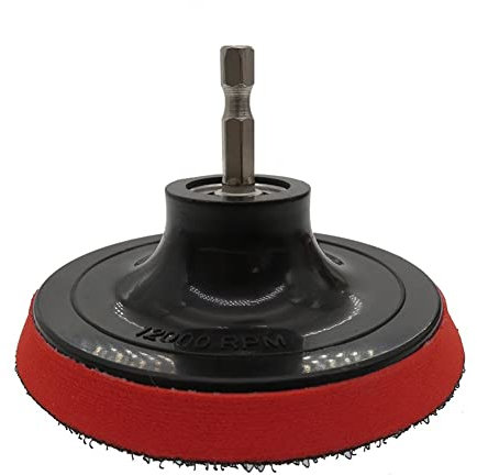 CruSio 1 Stück 4-Zoll-Schleifpad Exzenterschleifer Polierpad 12000 U/Min 100 Mm Klett-Polierpad Rotary Backing Pad Mit M10-Bohradapter