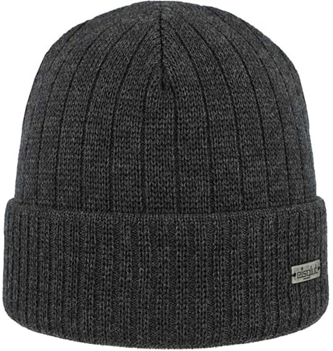 Isglut herrmössa Milang Merino tillverkad i Tyskland, antracit, one size
