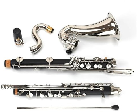 Clarinet Professional Bass Clarinet Low-C Low-E Nickel Silver ABS Ebony Resin(Low-e)