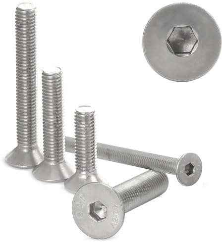 10 Stück Senkkopfschrauben M5x80 mit Innensechskant Edelstahl A2 Senkschrauben DIN 7991 / ISO 10642 WIBTEC®