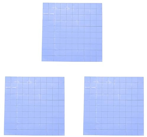 Remingtape 300 stycken 10 x 10 x 1 mm silikon värmeledningsdyna för värmeledande kropp isoleringsgap, blå