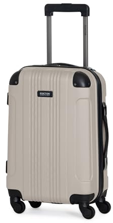 Kenneth Cole REACTION Out of Bounds Lightweight Hardshell 4-Wheel Spinner Luggage, Mushroom, 20-Inch Carry On