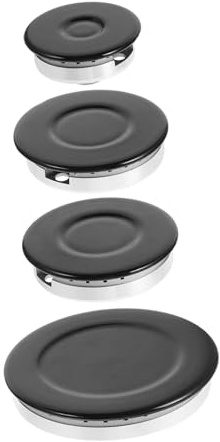 Sewroro Portable Stove Top Electric Burner Cap Double Burner Electric Cooktop Cover Concave Surface Flame Cap