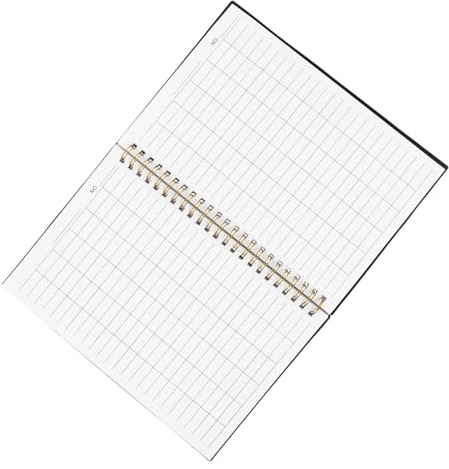 Gogogmee Carnet de Gestion Financière avec Couverture Pp Noire, Papier Ligné Vide pour Suivi Détaillé des Dépenses Professionnelles à Domicile Entrepôt