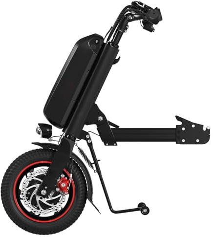 Rollstuhl zuggerät Elektrischer Handbike-Rollstuhlantrieb für die Umrüstung von manuellen auf elektrische Rollstühle,Zwischenanschluss, geeignet für die meisten Rollstühle (Reichweite 55km)