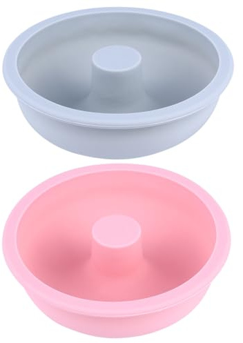 JOYOFREELY Molde de Silicona para Donuts Reutilizable y Antiadherente, 2 Piezas de 4 Pulgadas para Repostería DIY y Hornear Pasteles Fácil Desmoldeo