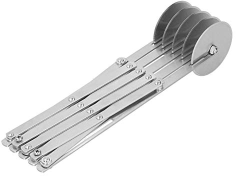 VGEBY Cortador de Pizza con Ruedas Múltiples para Cortar Masa y Repostería sin Esfuerzo, Utensilio de Cocina de Acero Inoxidable Ajustable, Rueda de 5,5 Cm, Perfecto para Panaderos Caseros (Cortador