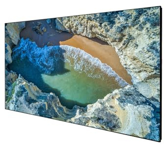 DELUXX Cinema Rahmenleinwand SlimFrame 177 x 99cm, 80-4K Pro Flex MWHT