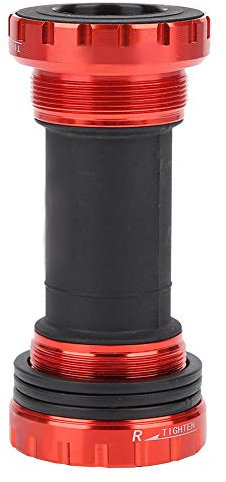 Tbest Fahrrad-Innenlager, wasserdichter Ring aus Silikonkautschuk Wasserdichtes Korrosionsschutz- und sandfestes Bb91-Fahrrad-Innenlager Mountainbike-Gewinde-Innenlager(rot) Fahrrad Ersatzteile