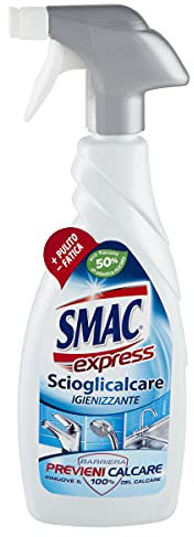 Smac Express - Scioglicalcare Igienizzante Spray, Detergente Anticalcare Bagno con Scudo Attivo, 650 ml x 12 Pezzi