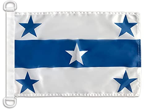 Pavillon nautique îles Gambier 45x30cm - Drapeau de bateau polynésien - Polynésie française - France 30 x 45 cm - AZ FLAG