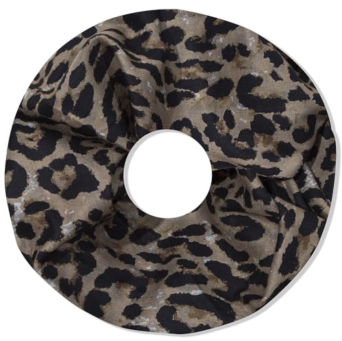 irisaa Damen Schal, Loop Schlauchschal leichter mit Leopard Muster, Halstuch Rundschal Loopschal für Frühling Herbst Ganzjährig