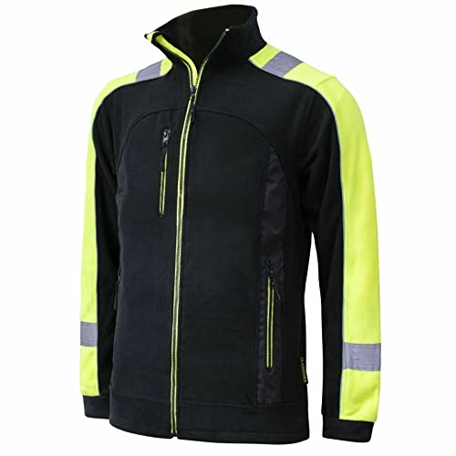 Fleecejacka, arbetsjacka, arbetströja, fritidsjacka, fleecejacka, storlek M – XXXL, Schwarz, M