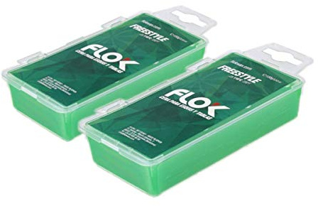 FLOK Freestyle 2 X 100 G Cire de Ski Mixte Adulte, Vert, 2 x 100g