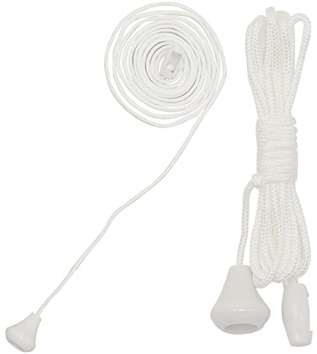 Replacement Cord Pull for Ceiling Switch,Nylon Pull Cord Light Switch Pull | 2pcs Bathroom Light Pull Cord,1.5m Light Pull Cord String with Connector for Ceiling Switches Bathroom Bedroom(white)