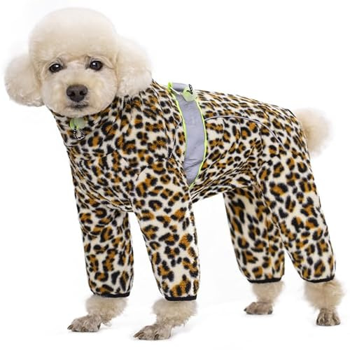 AITOLI Hundemantel für kleine Hunde, Polar-Fleece-Hunde-Pyjama, Body für kleine und mittelgroße Hunde, Winterjacke, Hundepullover, Hundeweste für kleine Hunde, warme Kleidung für kleine Hunde, warme