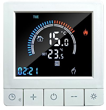 Programmierbarer digitaler Thermostat mit Kindersicherung, LCD-Display, NTC-Sensor, elektrische Heizung, warmer Boden, Fußbodentemperaturregler, intelligenter Wandthermostat für das Home-Office-Hotel