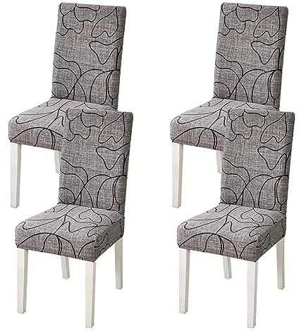 HZDHCLH Stuhlhussen 4er Set Stuhlbezüge Stretch abnehmbar, waschbar | Esszimmerstuhl-Schutzsitz für Hotel Restaurant Küche Hochzeitsfeier（Gehegter Wunsch/4 Stück）