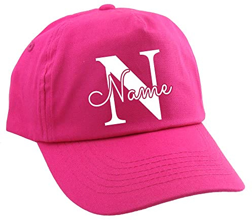 Elefantasie Personalisierte Cap für Kinder Baseball Kappe mit Name oder Wunschwort Bedruckt für Jungen und Mädchen Buchstabe