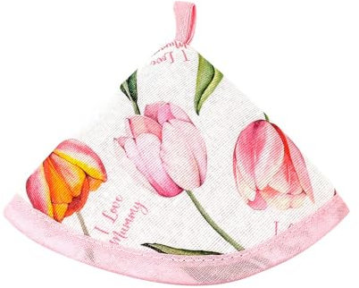 Festa mamma presina cappuccio - Primavera Estate - Ideale Come Regalo e Decorazione da Tavolo - Made in Italy (TULIPANO ROSA)