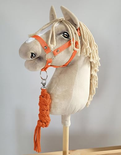 Hobby Horse Set Halfter A3 + Seilbefestigung - orange Kein Pferd enthalten