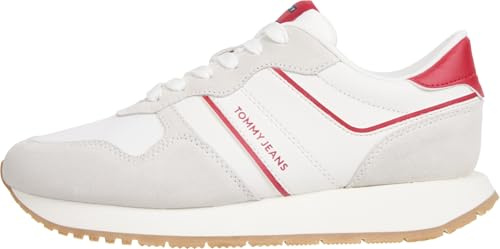 Tommy Jeans Tjw Eva Runner Light En0en02741 - Tenis Bajos para Mujer, Rojo Rojo Caliente, 38 EU