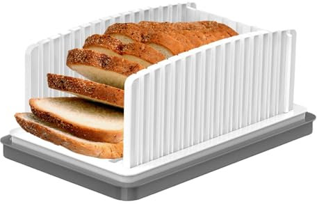 Bread Slicer Guide Folding Bread Slicer Adjustable Bread Slicer Bread Maker with Crumb Tray Compact Guide for Cutting Bread Bread Slicer D