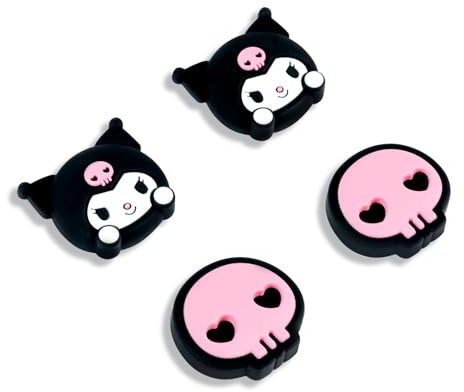 Kuitmor - 4 Capuchons Originaux pour manettes Switch, protège-bâtons analogiques en Silicone Souple, Coques Kawaii compatibles avec Switch/OLED/Lite (KLM)
