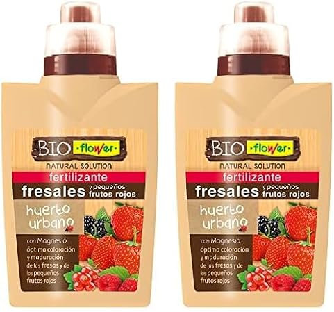 Flower - Fertilizante Bioflower para Fresales | Complejo Vitamínico 500ml | Bioestimulante para Frutos Rojos | Abono Líquido para Maduración Óptima, 10x6.2x19 cm (Paquete de 2)