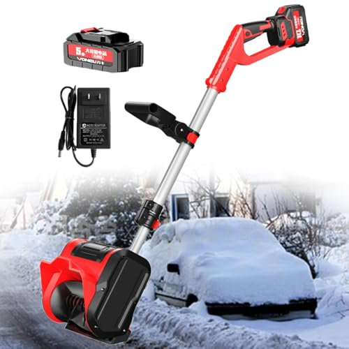 Cordless Snow Shovel 11.8 Electric Snow Shovel for Driveway Max 26' Throw Distance, Electric Shovel for Snow Removal with Dual-Safety Switch,brushlessmotor-1 * 4500mah