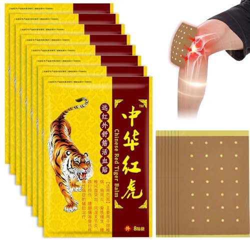 80 Stück Schmerzlinderung Patch,Chinesische Ferninfrarot Pflaste, pain relief patch,Tiger Soreness Relief Patch, Schnelle und Lang anhaltende Schmerzlinderung für Muskeln und Gelenke