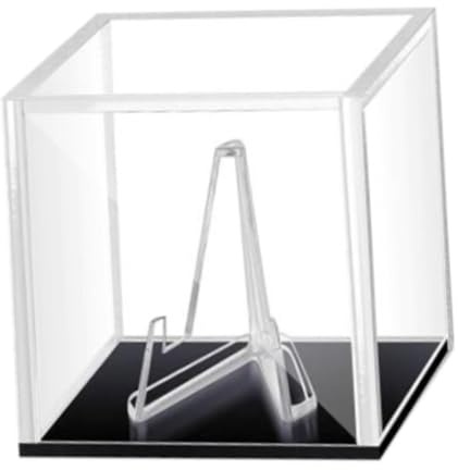 F Fityle Caja de Pantalla de Selección de Guitarra, Caja de Selección de Guitarra con Soporte, Decoración Coleccionable, Caja de Plectro de Pantalla, Soporte P, Base Negra