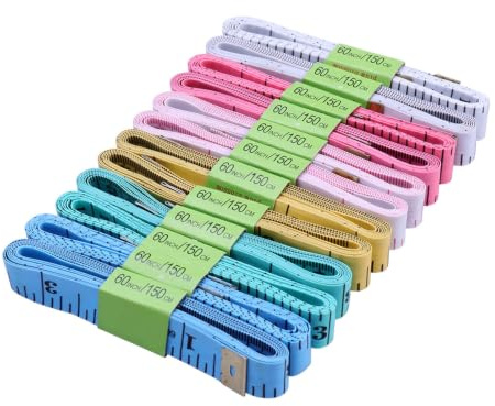 Garneck 10 Stück 1-5 m Flexibles Maßband Aus Papier – Ideal Für Nähen Und Körpermaße – Weiche Maßbänder Für Handwerker Und - Präzises Messen Leicht Gemacht