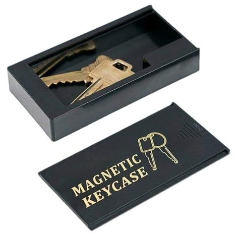 Magnetschlüsselbox, magnetischer Schlüsselbund unter dem Auto, Schlüsselspeichertür unter den Autokassetten, Taste Lock Box Storage Organizer, Magnet bis
